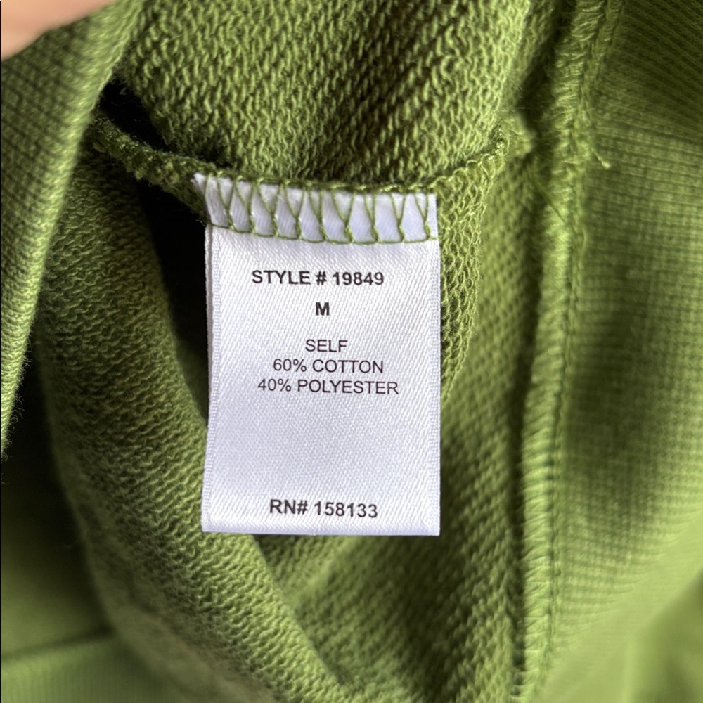 Betsey’s BoutiqueShop Green and Tan Sweatshirt Medium - Picture 4 of 4
